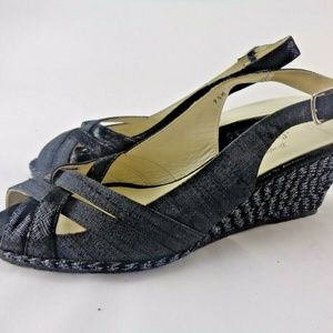 New Sesto Meucci La Badia Espadrille Wedges 9.5 M